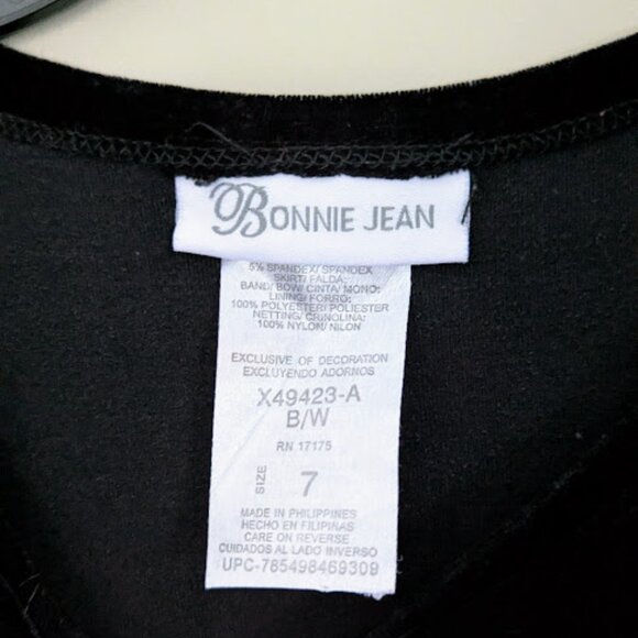 Bonnie Jean Girls Holiday Christmas Dress Long Sleeve Velvet Size 7 - Picture 5 of 5